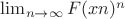 $ \lim_{n\to\infty} F(xn)^n$