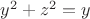 $y^2+z^2=y$