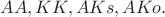 $AA, KK, AKs, AKo.$