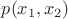 $p(x_1,x_2)$