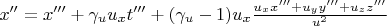 $x'' = x''' + \gamma_u u_x t''' + (\gamma_u - 1) u_x \frac{u_x x''' + u_y y''' + u_z z'''}{u^2}$
