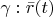$\gamma :\bar{r}(t)$