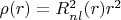 $\rho(r)=R_{nl}^2(r)r^2$