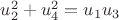 $u_{2}^2+u_{4}^2=u_{1}u_{3}$