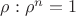 $\rho: \rho^n=1$