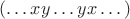 $(\dots xy \dots yx \dots)$