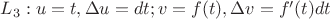 $L_3: u=t, \Delta u=dt; v=f(t),  \Delta v=f'(t)dt$
