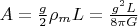 $A=\frac{g}{2}\rho_m L=\frac{g^2 L}{8\pi G}$
