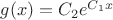 $g(x) = {C_2}{e^{{C_1}x}}$