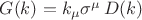 $G(k)=k_{\mu} {\sigma}^{\mu} \, D(k)$