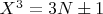 $X^3=3N\pm1$