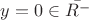 $y=0\in \bar{{R}^{-}}$