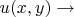 $u(x,y)\to\0$