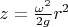 $z=\frac{\omega^2}{2g}r^2$