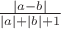 $\frac{|a - b|}{|a| + |b| + 1}$