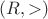 $(R, >)$