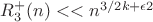 $R^{+}_3(n) << n^{3/2k+\epsilon2}$