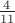 $\frac{4}{11}$