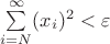 $ \sum\limits_{i = N}^{\infty} (x_i)^2 < \varepsilon$