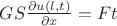 $ GS \frac { \partial u(l,t)} {\partial {x}}=Ft