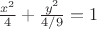 $\frac{x^2}{4} + \frac{y^2}{4/9}=1$