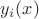 $y_i(x)$