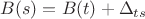 $B(s)=B(t)+\Delta_{ts}$