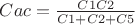 $Cac=\frac{C1C2}{C1+C2+C5}$
