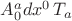 $A^{a}_0 dx^0 \, T_a$