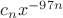 $c_nx^{-97n}$ $c_nx^{-97n}$