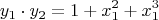 $$y_1\cdot y_2=1+x_1^2+x_1^3$$