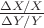 $\frac{\Delta X/X}{\Delta Y/Y}$