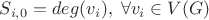 $S_{i,0}= deg(v_i), \;  \forall v_i \in V(G)$