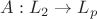 $A: L_2 \to {L_p}$
