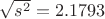 \sqrt{s^2}=2.1793