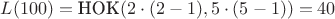 $L(100)=\text{НОК}(2 \cdot (2-1),5 \cdot (5-1))=40$