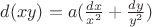 $d(xy)= a (\frac{dx}{x^2}+\frac{dy}{y^2})$
