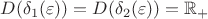$D(\delta_1(\varepsilon)) = D(\delta_2(\varepsilon)) = \mathbb{R}_+$ $D(\delta_1(\varepsilon)) = D(\delta_2(\varepsilon)) = \mathbb{R}_+$