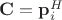 $\mathbf C = \mathbf p_i^H$