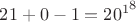 $21+0-1={20^1}^8$