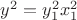 $y^2=y_1^2x_1^2$