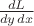$\frac{dL}{dy\,dx}$