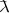 $$\rlap{\(\bar{\phantom{a}}\)}\lambda$$