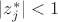 $|z_j^{*}|<1$ $|z_j^{*}|<1$