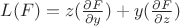 $L(F)=z(\frac{\partial F}{\partial y}) + y(\frac{\partial F}{\partial z})$