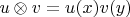$u\otimes v= u(x)v(y)$