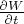 $\frac{\partial{}W}{\partial{}t}$