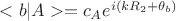 $<b|A> =c_A e^{i(kR_2+\theta_b)}$