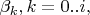 $ \beta_k, где k=0..i, $