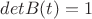 $det B(t)=1$